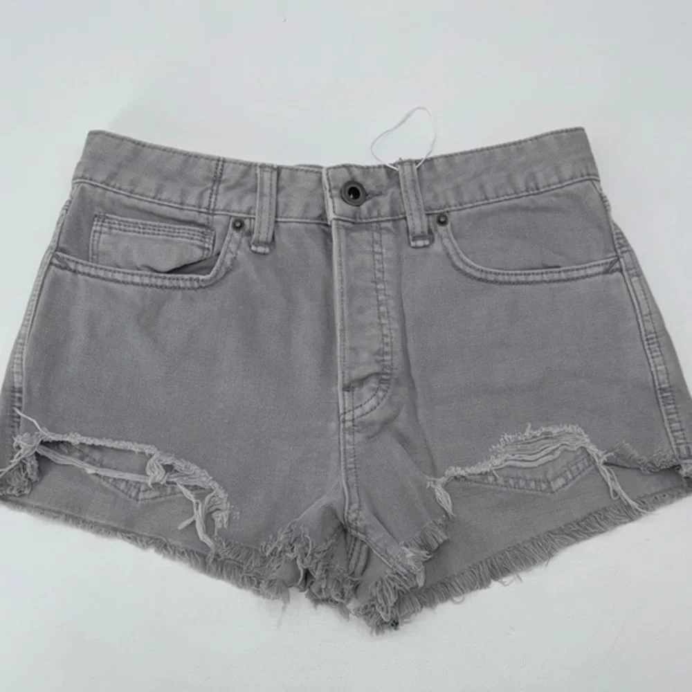 Free people Gray Denim Shorts size 26 no stretch